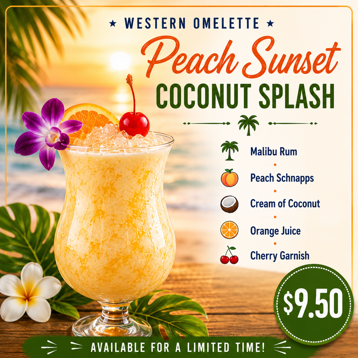 Peach Sunset Coconut Splash